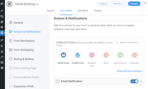 formidable actions notifications