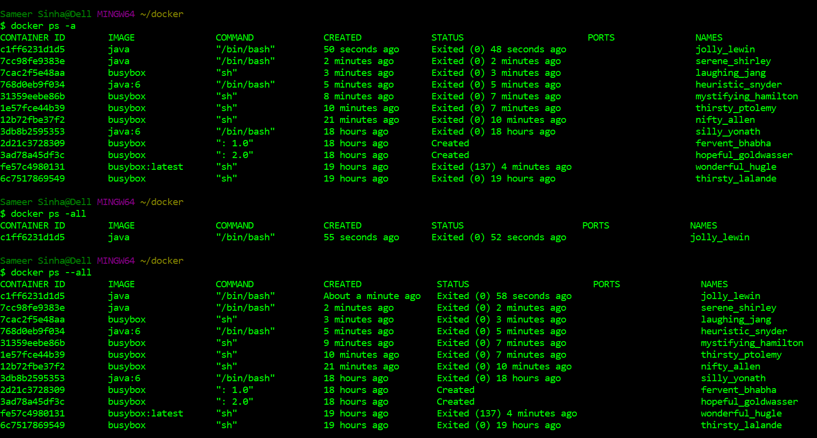 Docker Ps Check Full Command