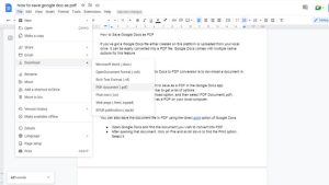 تبدیل google Dox به pdf