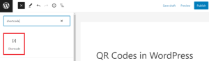 short code for QR code