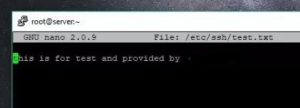 فایل انتقال داده شده به سرور لینوکس