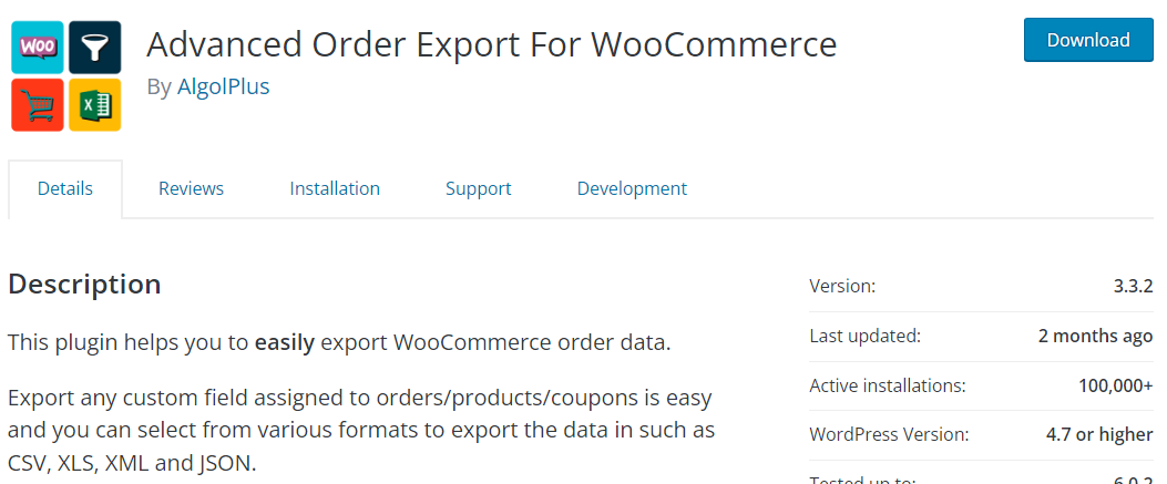 Advanced Order Export For WooCommerce