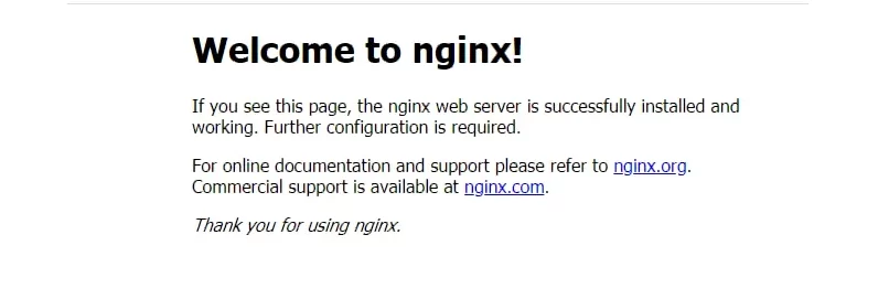 صفحه اصلی nginx