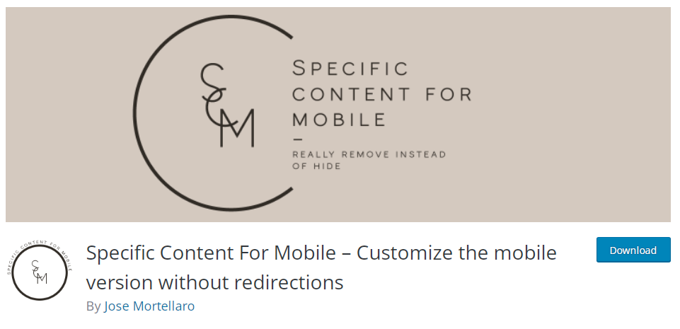 افزونه Specific Content For Mobile